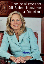 According to Joe, Jill got the degree that lets her call herself a doctor, because she felt second class without one.  ''She said, 'I was so sick of the mail coming to Sen. and Mrs. Biden. I wanted to get mail addressed to Dr. and Sen. Biden.'' ''That's the real reason she got her doctorate.''